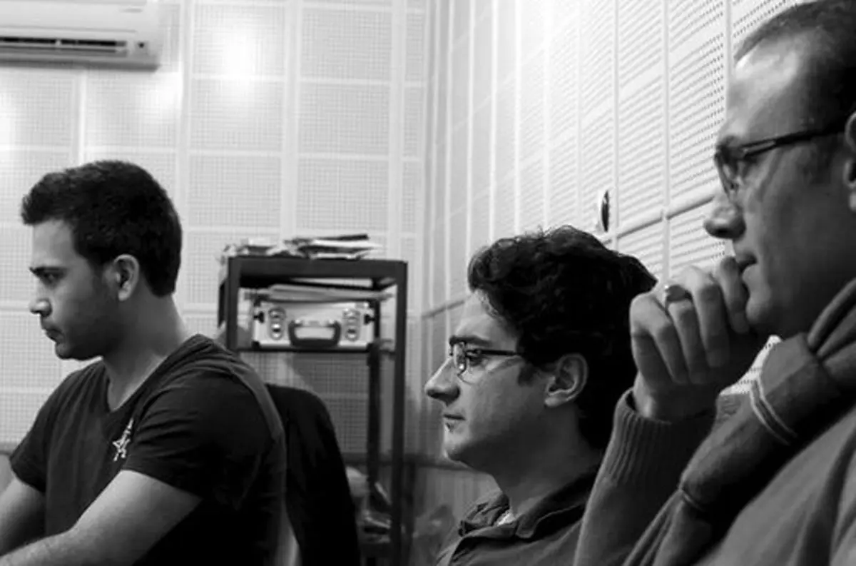 تصاویر| همایون شجریان و علیرضا قربانی در پشت صحنه ضبط قطعه‌ای از آلبوم جدیدشان