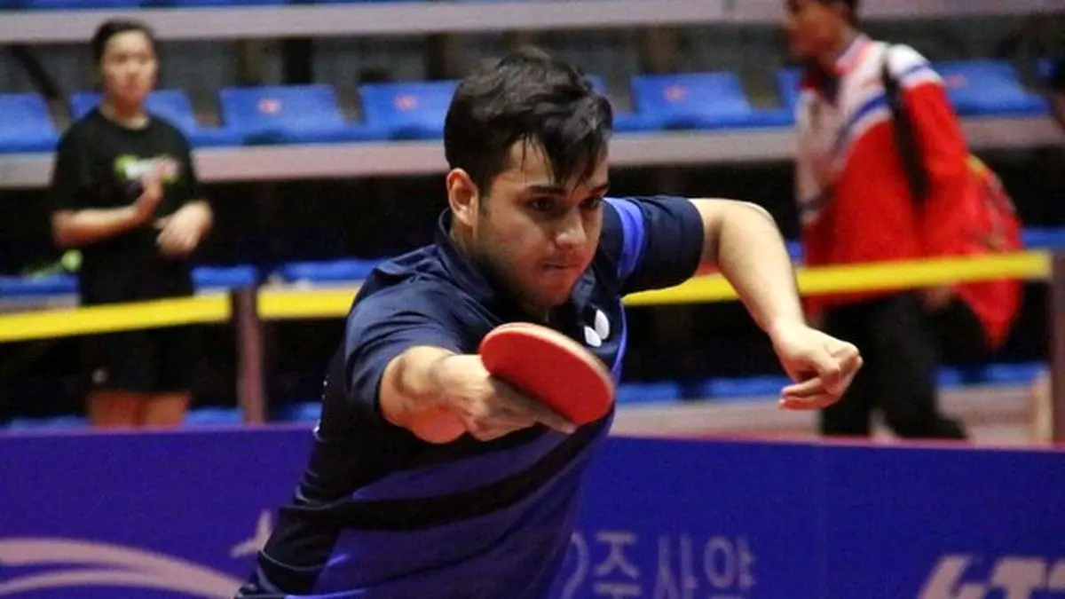 صعود پینگ پنگ باز ایران به یک چهارم نهایی مسابقات زیر ۲۱ سال بلاروس