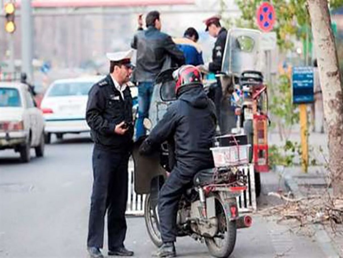برخورد پلیس با موتورسواران متخلف از سه‌شنبه
