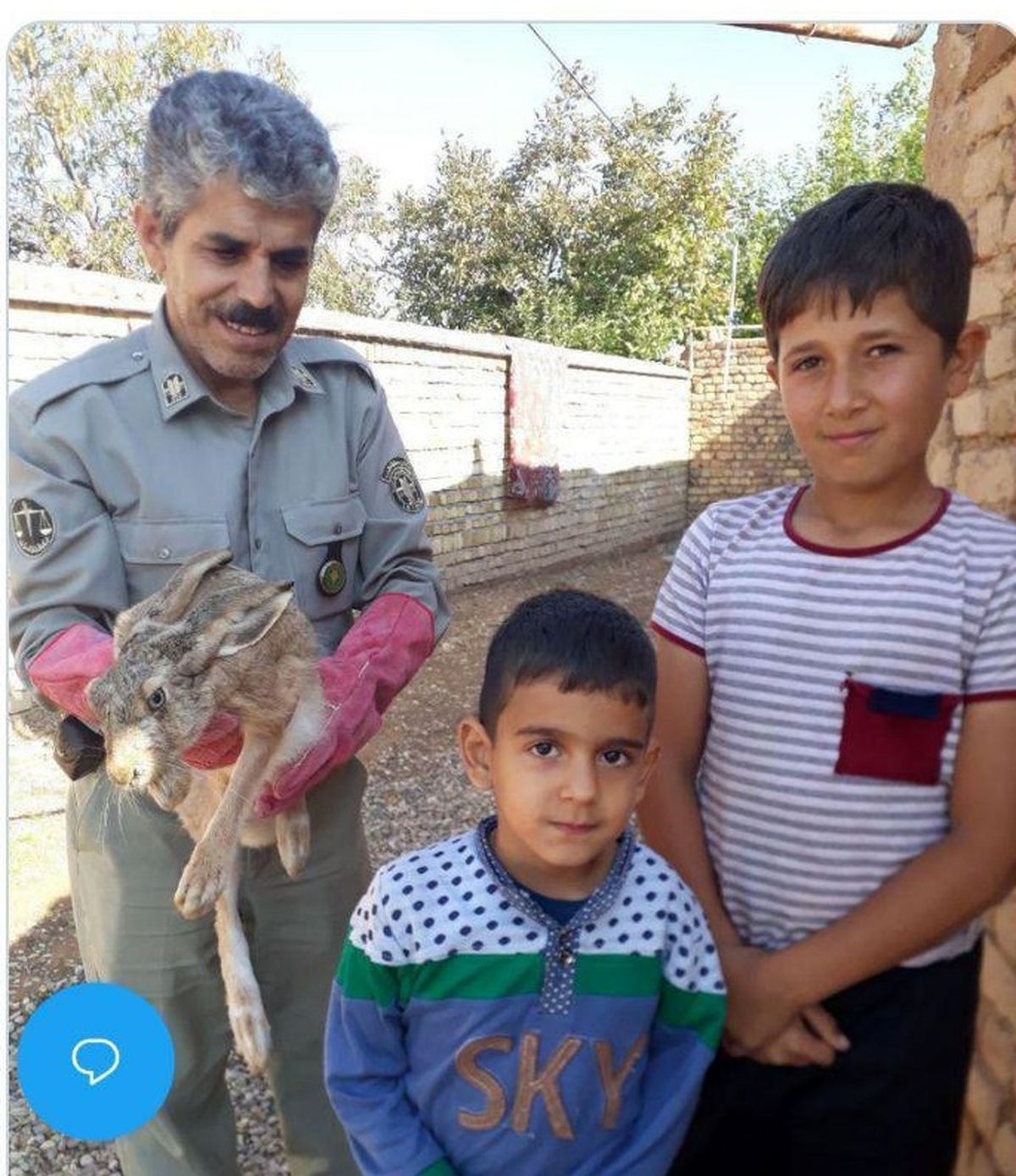 نجات جان یک خرگوش وحشی توسط ۲ دانش آموز در قزوین