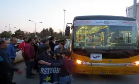 ورود اتوبوس سایپایی‌ها به شهدای شهر قدس