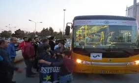 ورود اتوبوس سایپایی‌ها به شهدای شهر قدس