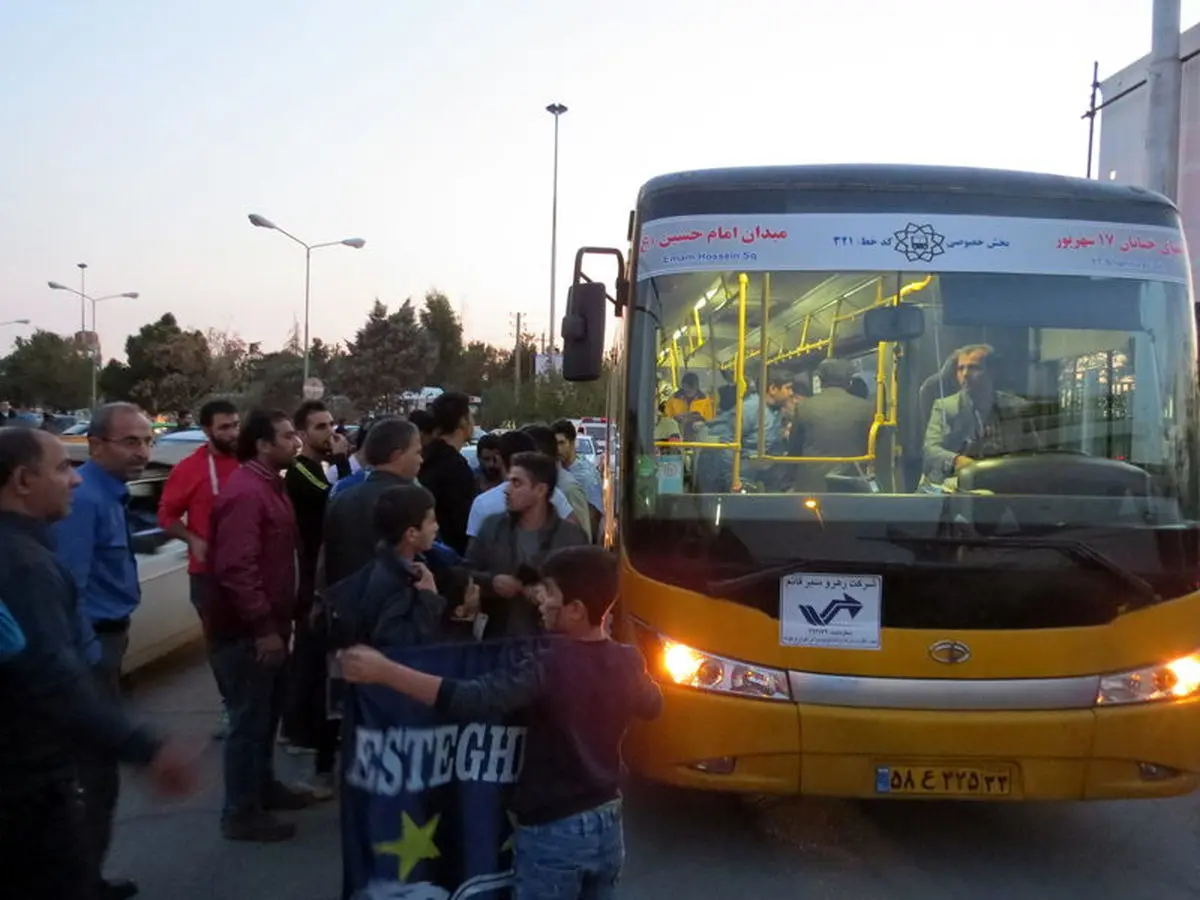 ورود اتوبوس سایپایی‌ها به شهدای شهر قدس