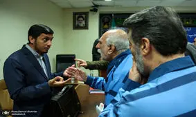 مجادله متهمان پرونده فساد اقتصادی با نماینده دادستان+ عکس