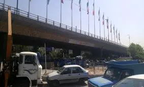 مصدومیت 11نفر در تصادف پل بعثت تهران