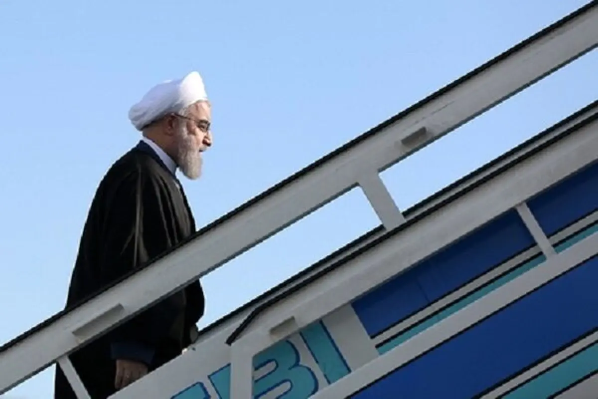 روحانی باکو را به مقصد تهران ترک کرد