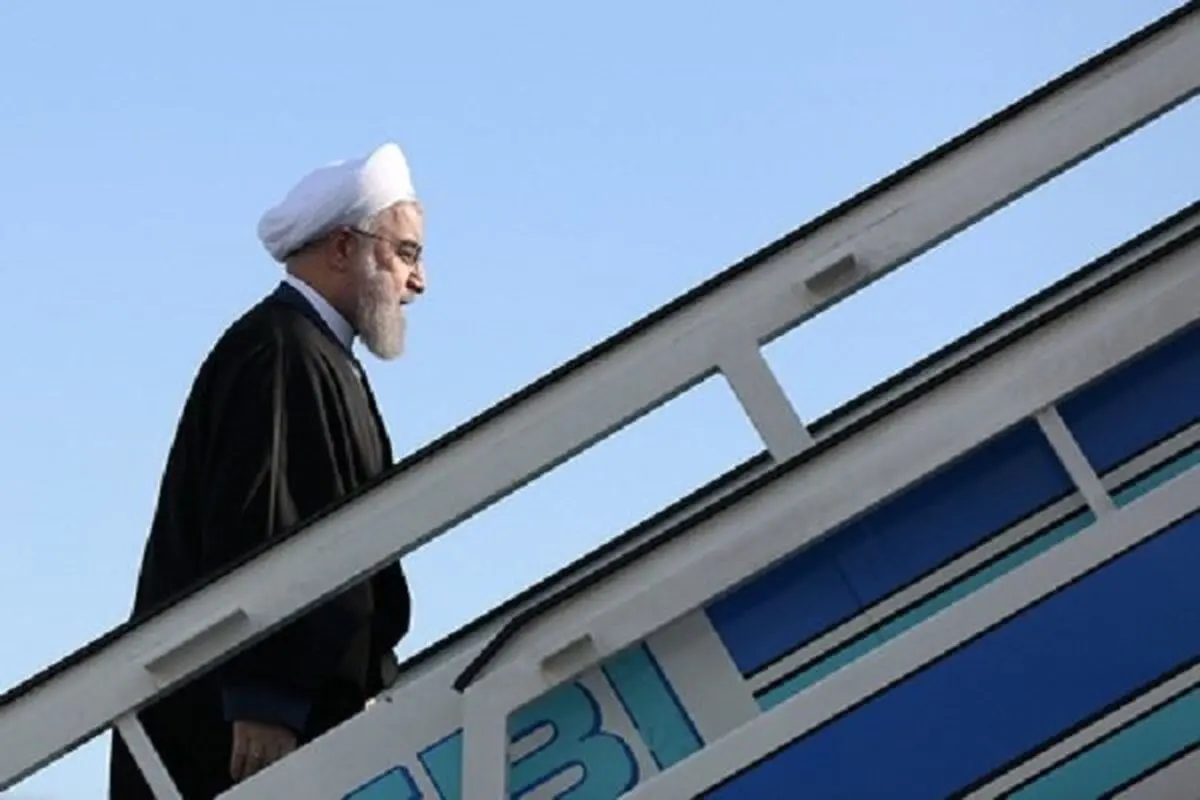 روحانی باکو را به مقصد تهران ترک کرد