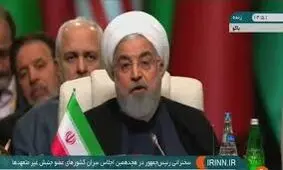 چرت زدن ظریف هنگام سخنرانی روحانی / فیلم