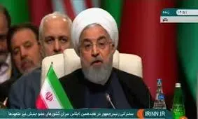 چرت زدن ظریف هنگام سخنرانی روحانی / فیلم