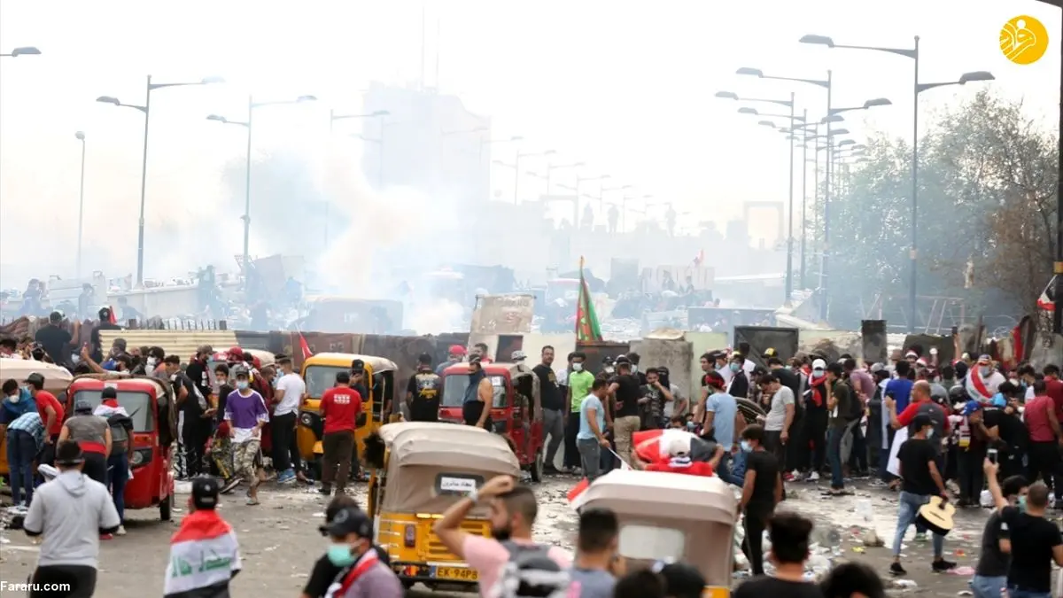 جولان «توک توک‌ها» به جای آمبولانس در اعتراضات مردم عراق+ عکس