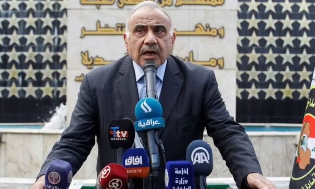 عبدالمهدی: دولت بدون وجود جایگزین کناره‌گیری نمی‌کند