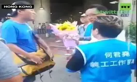 فیلم/ لحظه ترور ناموفق نماینده مجلس هنگ کنگ