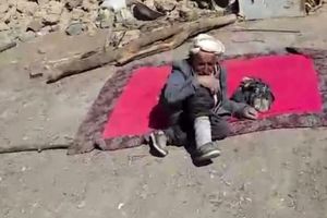 فیلمی از همسر و محل زندگی تنها جان باخته زلزله خراسان