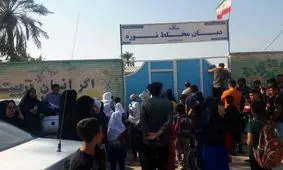 مرد معتاد باعث تعطیلی یک مدرسه در آبادان شد + عکس‌ها