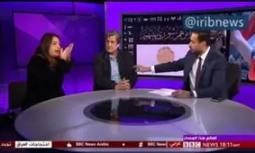درگیری شدید بین دو میهمان شبکه بی‌بی‌سی عربی در پخش زنده + فیلم