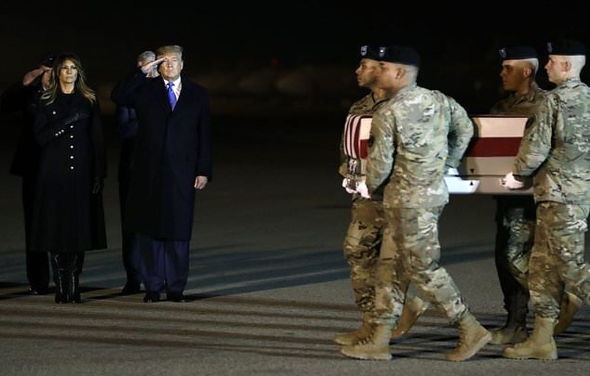 ادای احترام ترامپ به سربازان آمریکایی کشته شده در افغانستان
