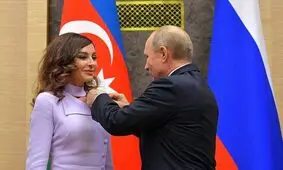پوتین به همسر رئیس جمهور آذربایجان مدال داد
