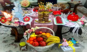 تزیینات شب یلدا برای عروس و سفره‌آرایی شب چله