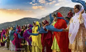 جشنواره رنگ‌ها در عروسی بختیاری+ عکس