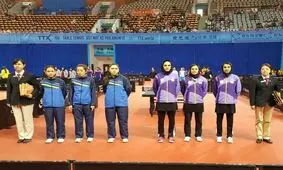 تکرار رتبه دوره قبل برای تیم پینگ‌پنگ بانوان با شکست مقابل قزاقستان