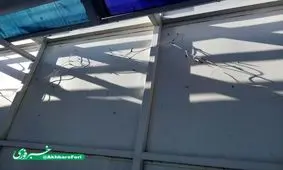 خطر برق‌گرفتگی روی پل عابر پیاده در مشهد
