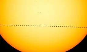 انتشار ویدئویی از لحظه عبور عطارد از مقابل خورشید