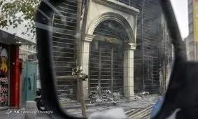 تخریب اموال عمومی توسط آشوبگران / عکس