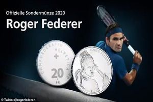 ضرب سکه در سوئیس با تصویر فدرر