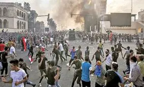 درگیری شدید در بغداد + فیلم