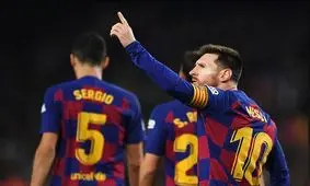 جشنواره گل بارسلونا در شب هت‌تریک مسی