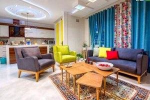دکوراسیون زیبای خانه محسن و رها با رنگ های شاد