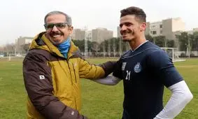 حضور جواد رضویان در تمرین آبی‌ها