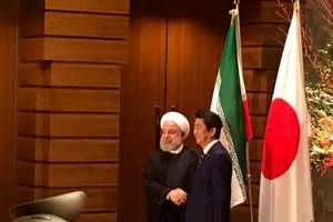 استقبال رسمی نخست وزیر ژاپن از رئیس جمهوری ایران