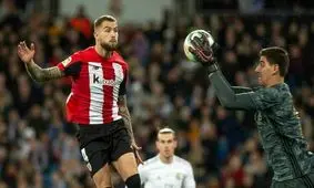 تعجب کورتوا؛ داور یک کارت زرد هم به بیلبائو نداد!