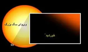 فیلم| مقایسۀ خورشید با بزرگترین ستارۀ کشف شده