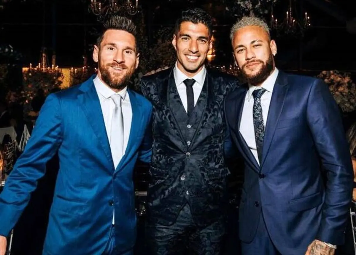 مثلث سابق بارسا در کنار یکدیگر