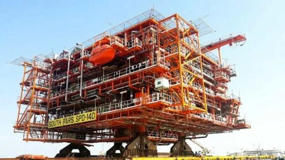 آخرین سکوی دریایی فاز ۱۴ پارس جنوبی بارگیری شد