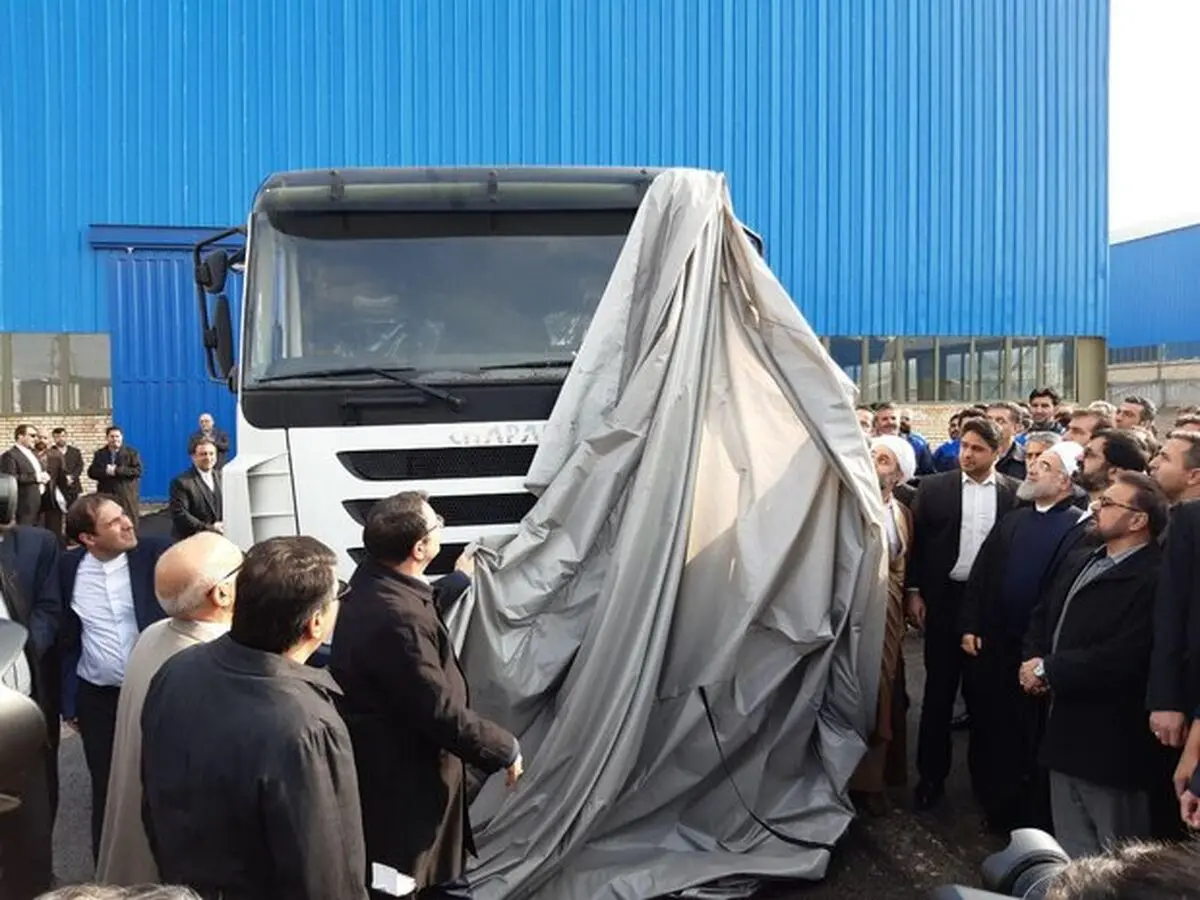 کامیون ایرانی با برند «چاپار» در مشگین شهر رونمایی شد