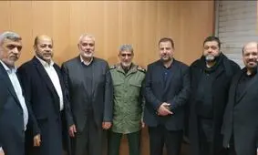 رئیس دفتر سیاسی حماس با فرمانده جدید نیروی قدس سپاه دیدار کرد