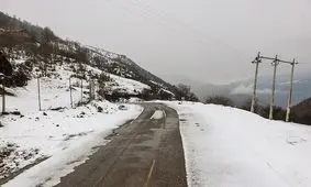 شدت بارش برف محور بافت – کرمان را مسدود کرد