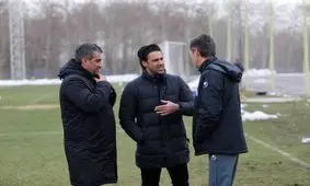 حضور فرزاد مجیدی در تمرین استقلال