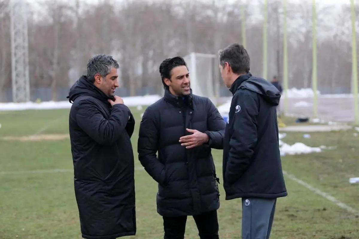 حضور فرزاد مجیدی در تمرین استقلال