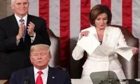 بازگشت شکوهمندانه آمریکا؛ با پاره کردن سخنرانی رئیس جمهور! / پمپئو با انتشار عکسی ازسیمپسون ها، پلوسی را مسخره کرد