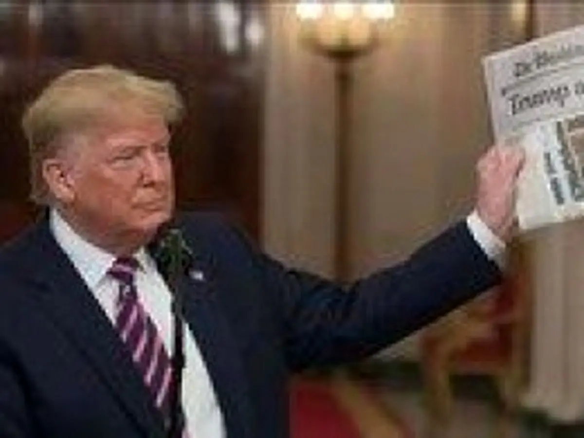 فیلم| خوشحالی کودکانه ترامپ از شکست طرح استیضاح