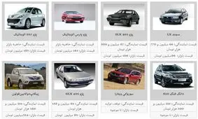 قیمت محصولات ایران خودرو در ۱۹ بهمن