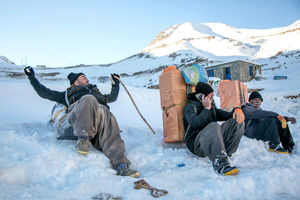 تصاویری از پوشش کولبران در ارتفاعات برفی