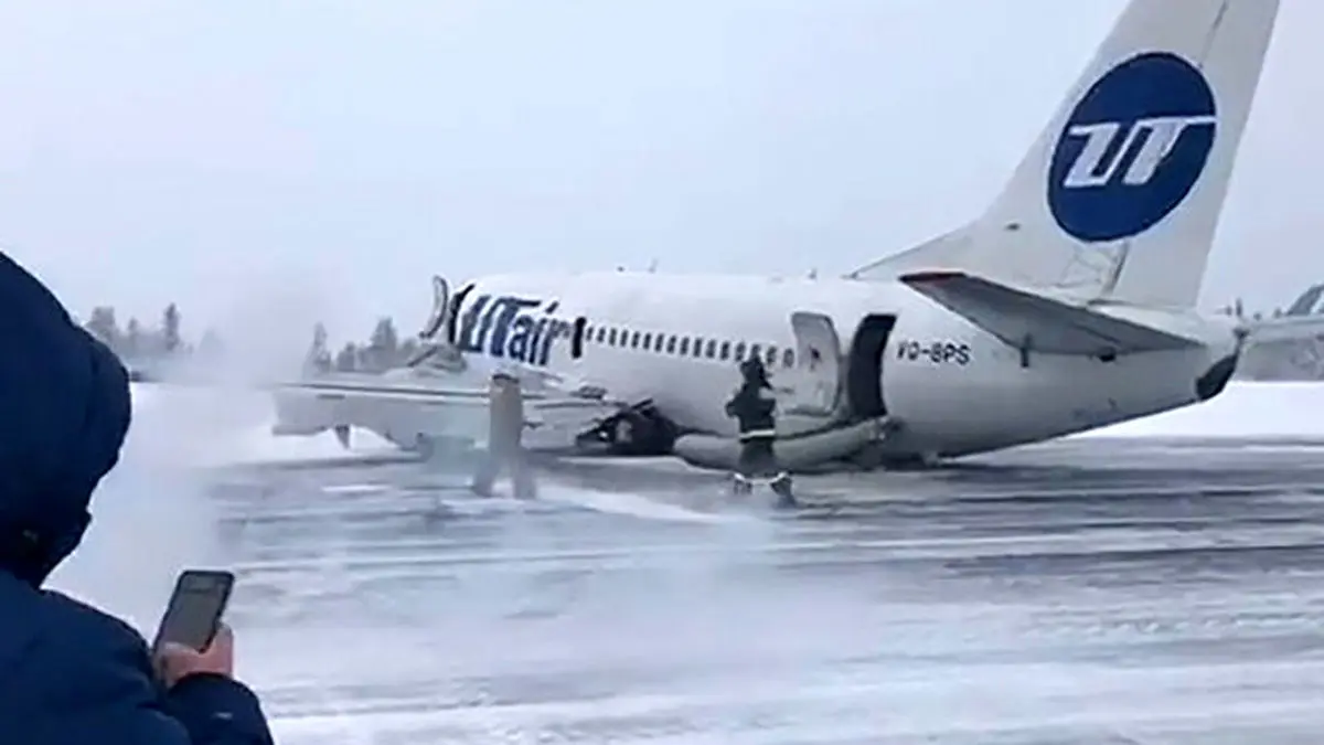 فرود سخت هواپیمای مسافربری در شمال‌غرب روسیه