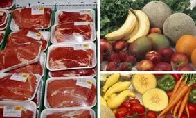 وضع بازار گوشت و میوه در شب عید