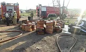 مهار آتش در انبار ذغال