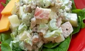 درست کردن سالاد با ترکیب کرفس و کالباس
